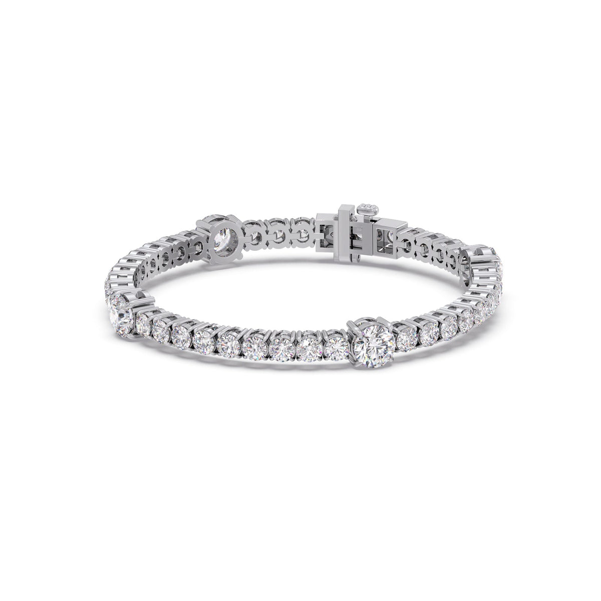 9.76 ct Shimmering Round Diamond Tennis Bracelet