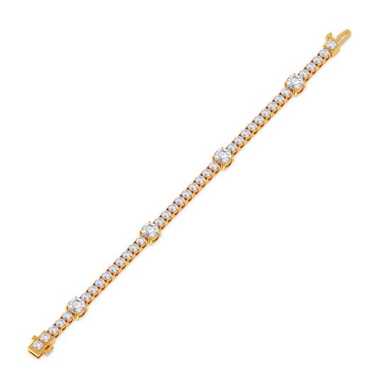 9.76 ct Shimmering Round Diamond Tennis Bracelet