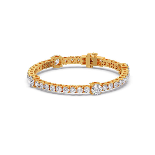 9.76 ct Shimmering Round Diamond Tennis Bracelet