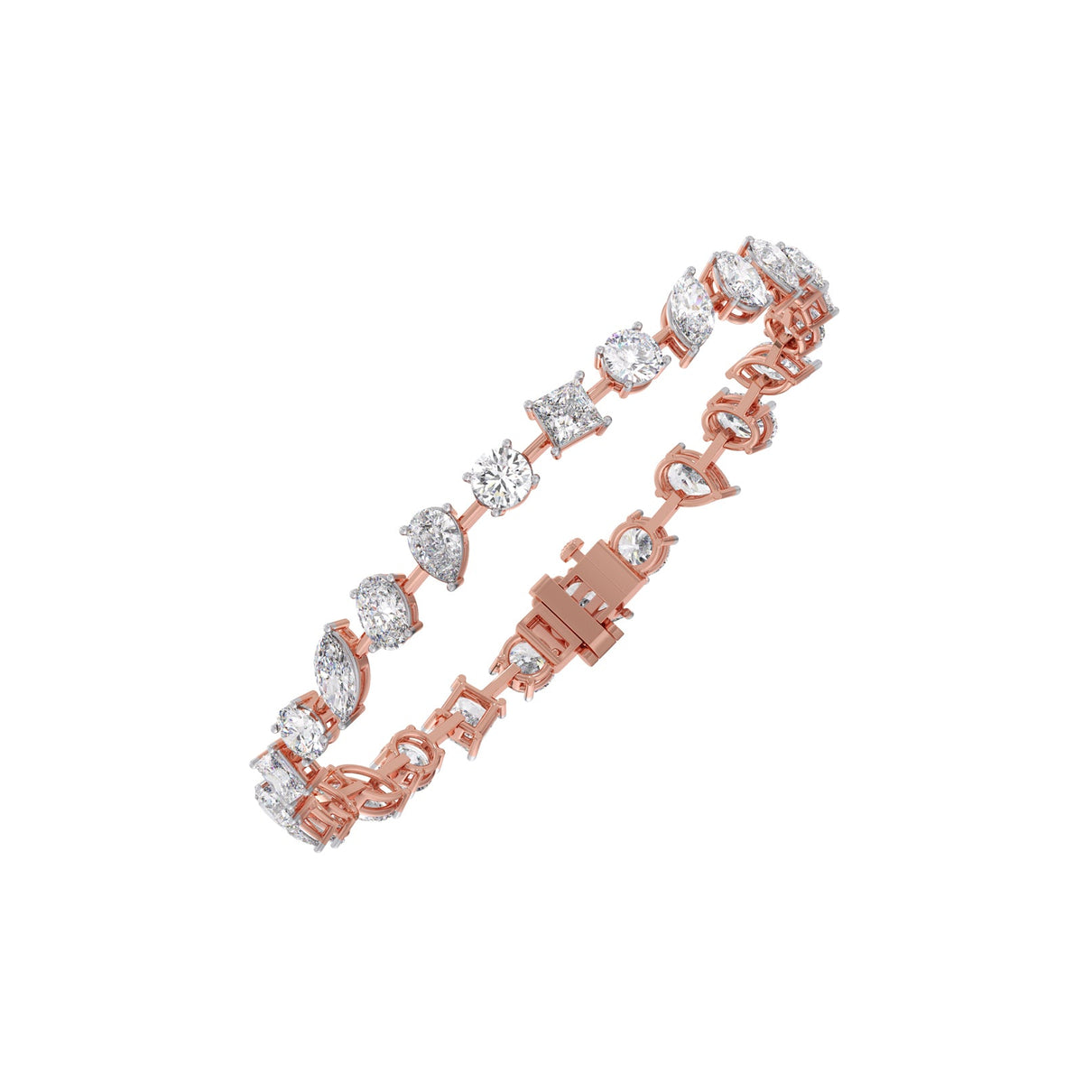 13.84 ct Multishape Diamond Tennis Bracelet