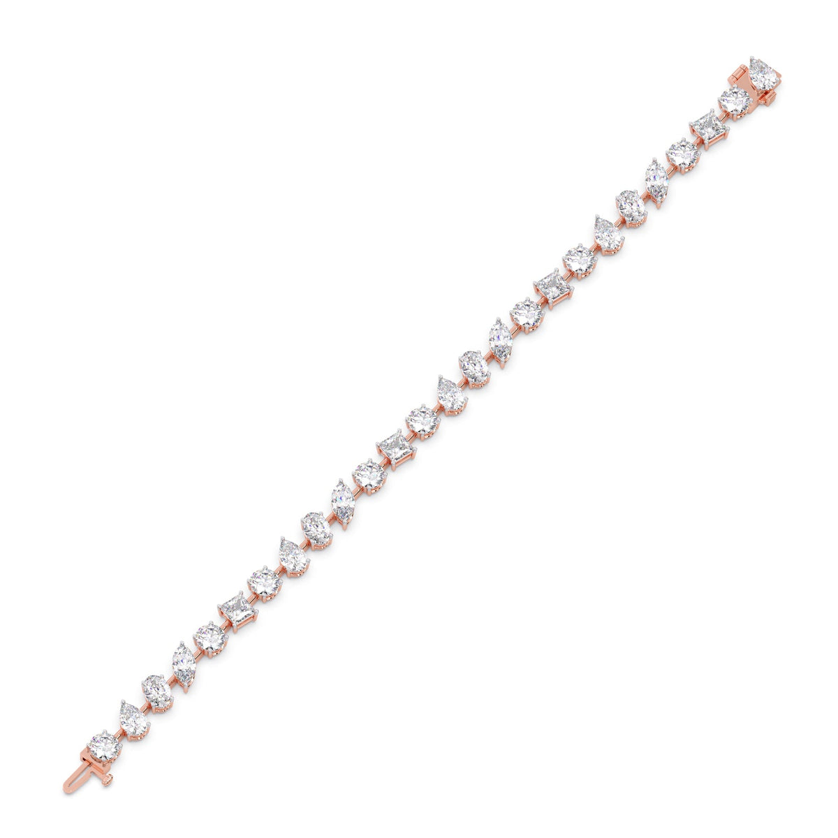 13.84 ct Multishape Diamond Tennis Bracelet