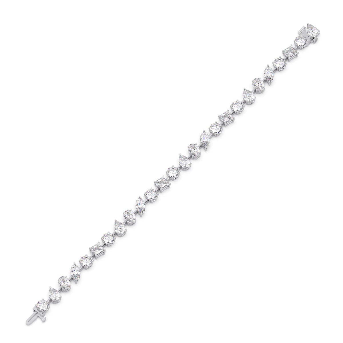 13.84 ct Multishape Diamond Tennis Bracelet