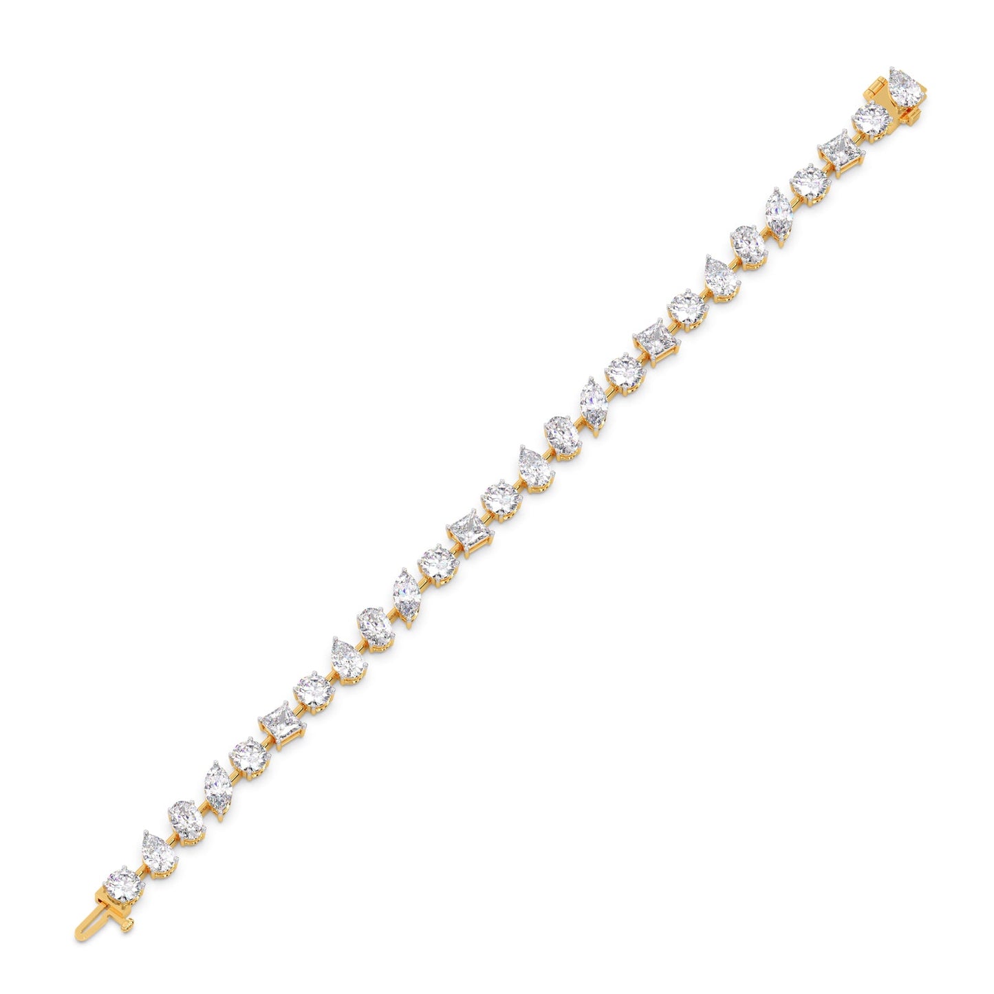 13.84 ct Multishape Diamond Tennis Bracelet