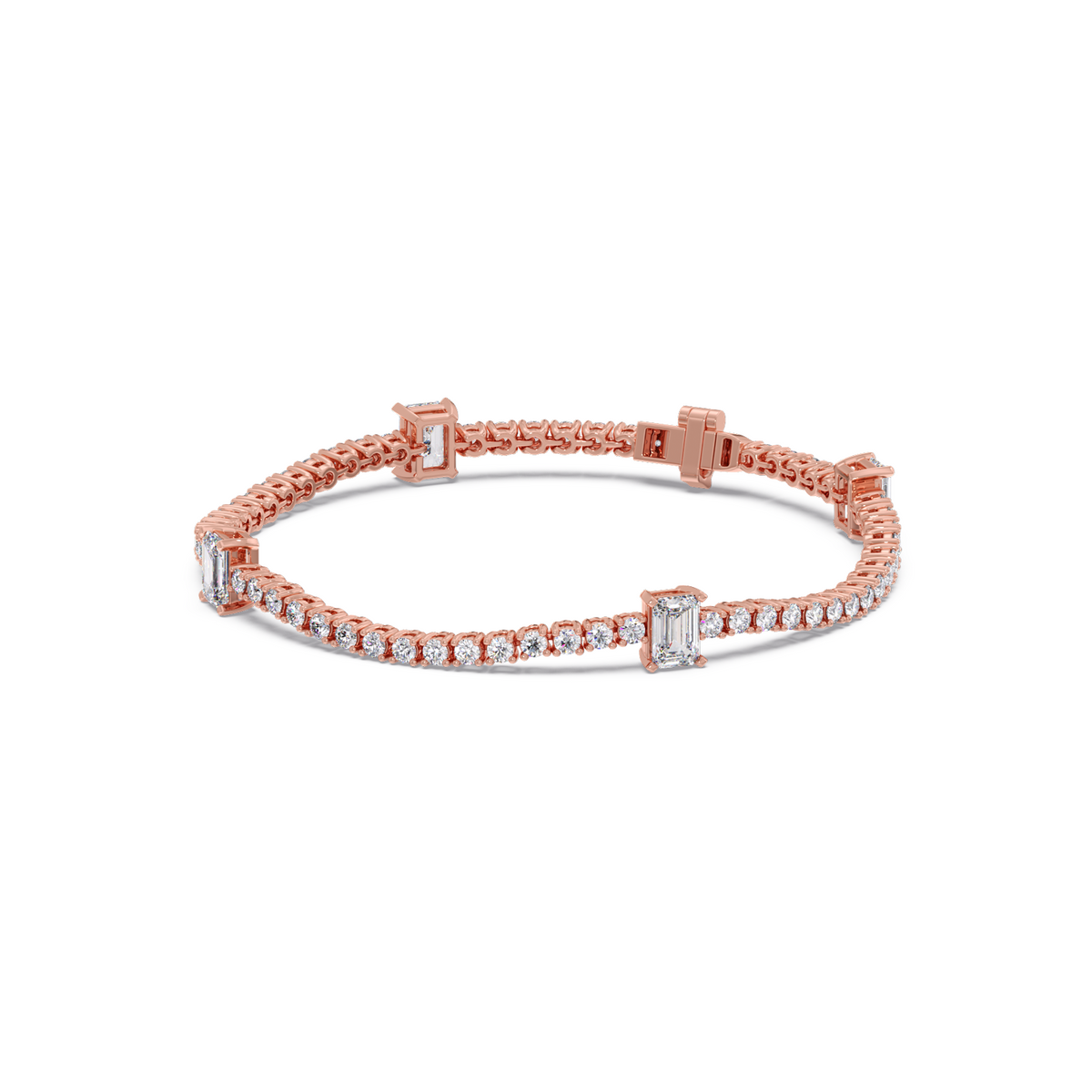 4.86 ct Stellar Radiant Diamond Tennis Bracelet