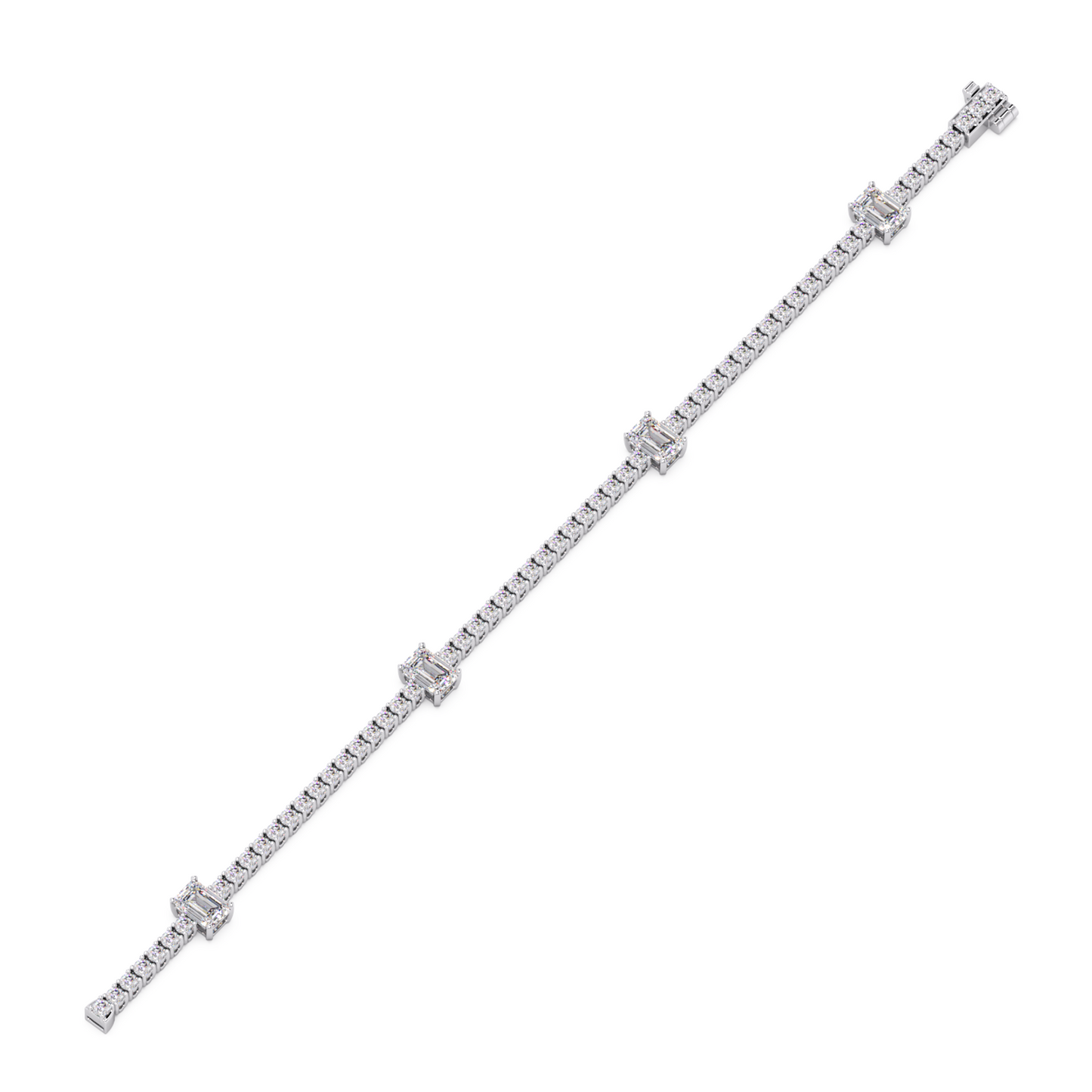 4.86 ct Stellar Radiant Diamond Tennis Bracelet