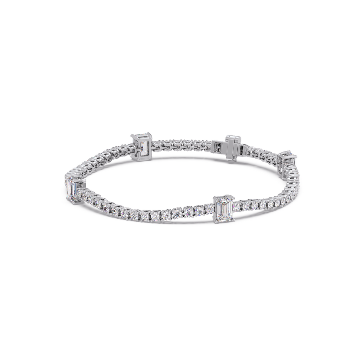 4.86 ct Stellar Radiant Diamond Tennis Bracelet