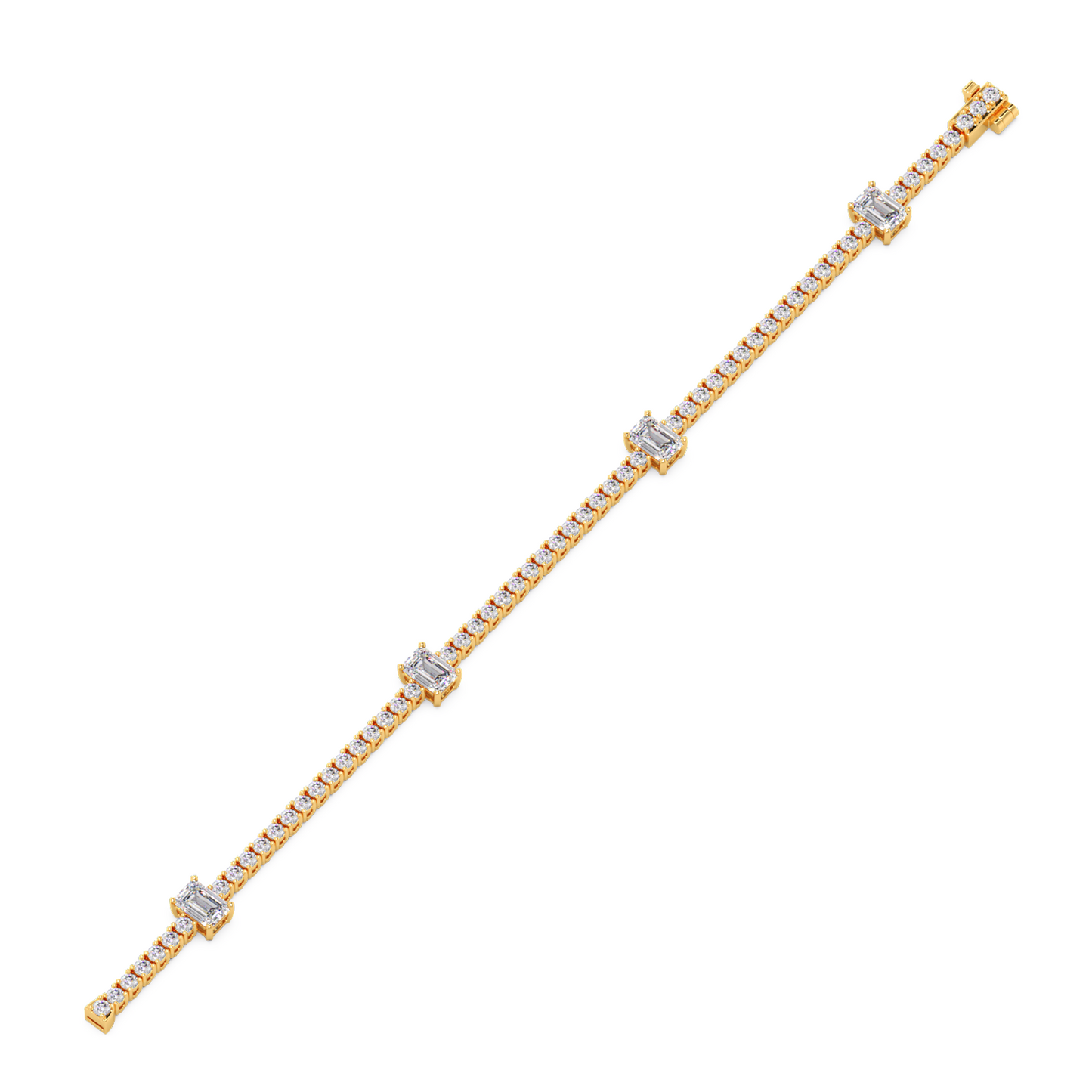 4.86 ct Stellar Radiant Diamond Tennis Bracelet