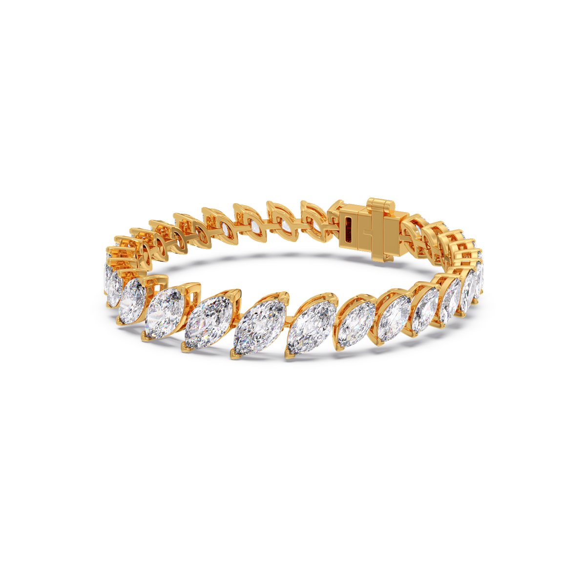 11.09 ct Graduating Marquise Diamond Tennis Bracelet