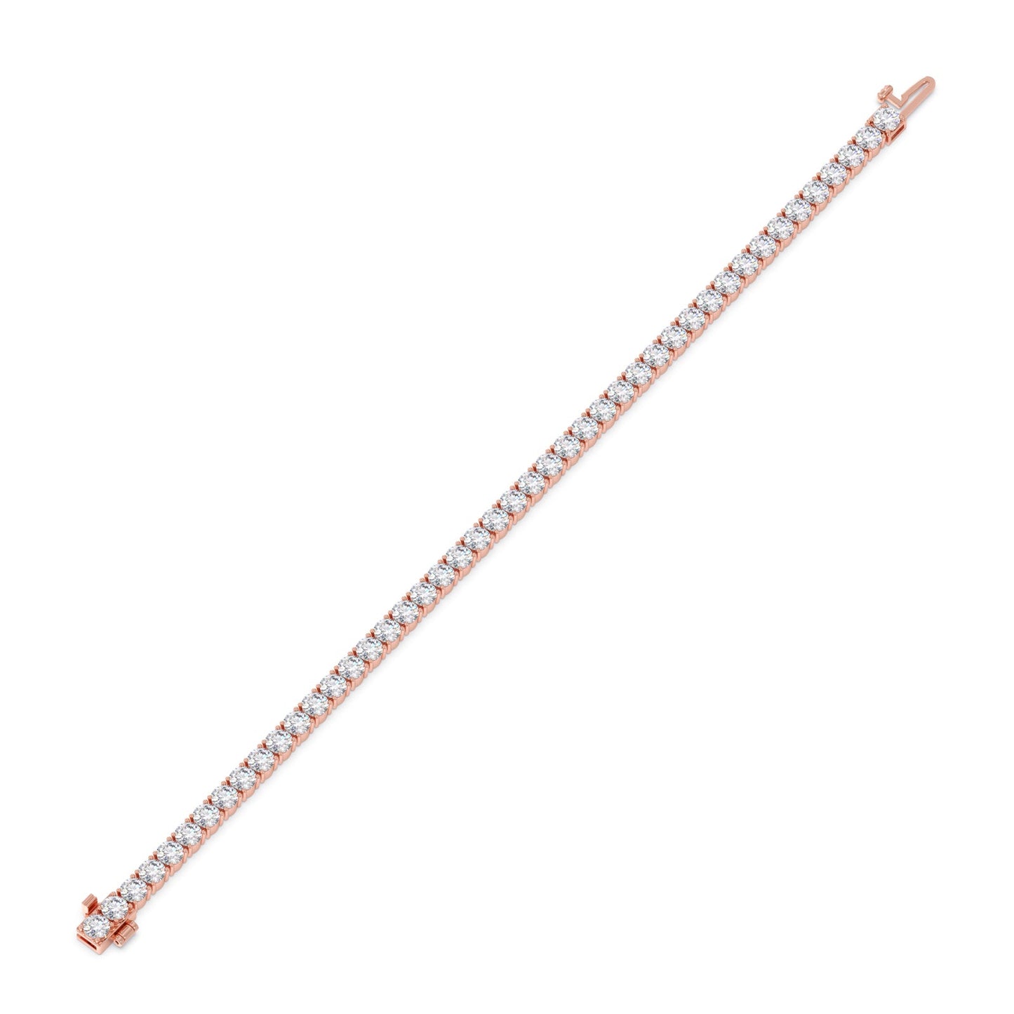 9.01 ct Elevated Round Diamond Tennis Bracelet