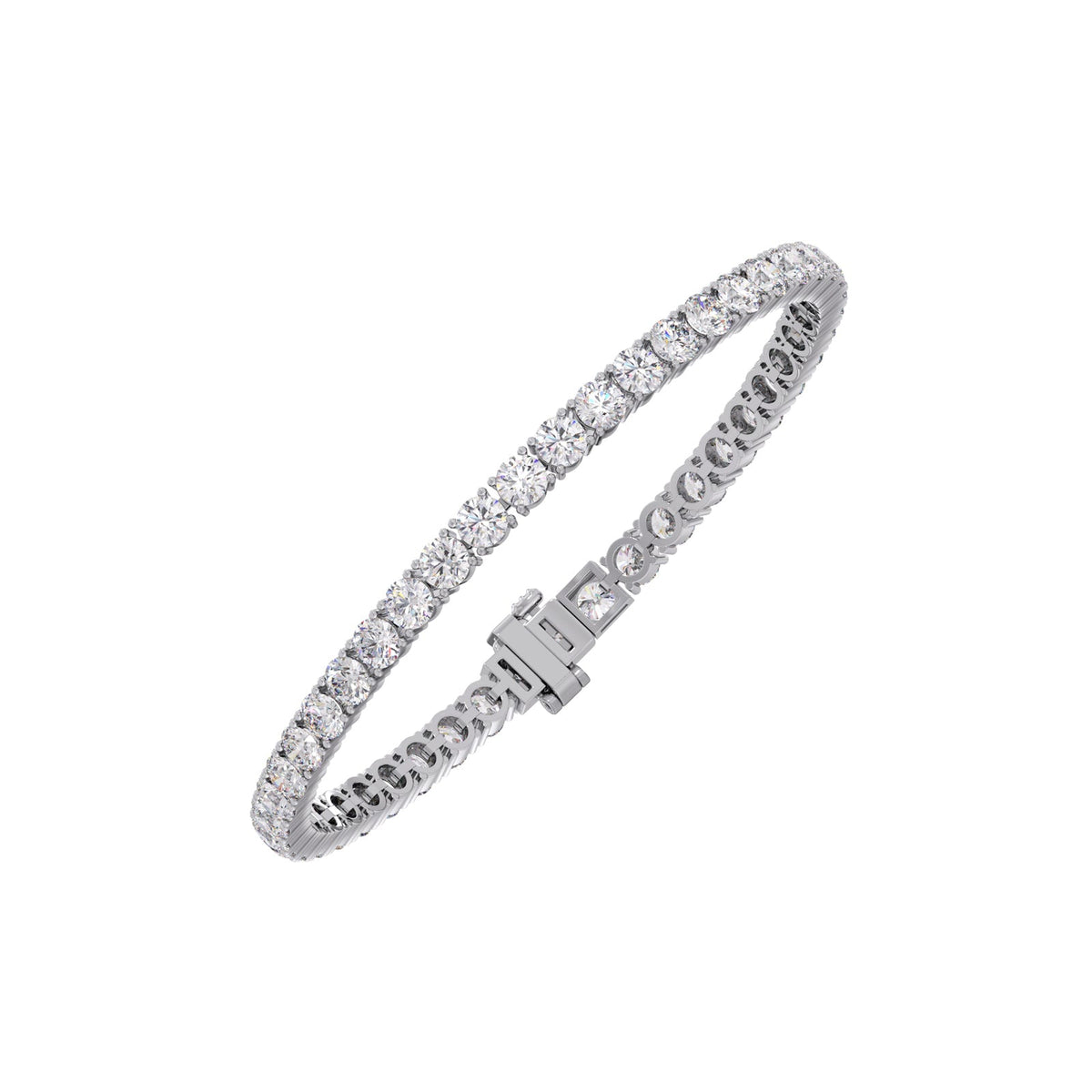 9.01 ct Elevated Round Diamond Tennis Bracelet