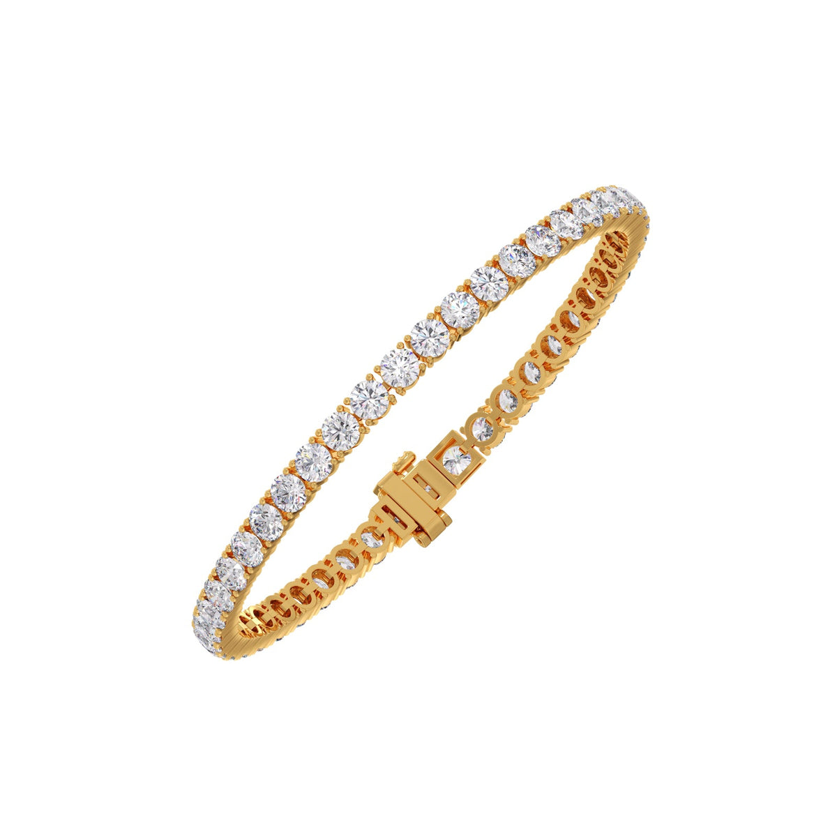 9.01 ct Elevated Round Diamond Tennis Bracelet