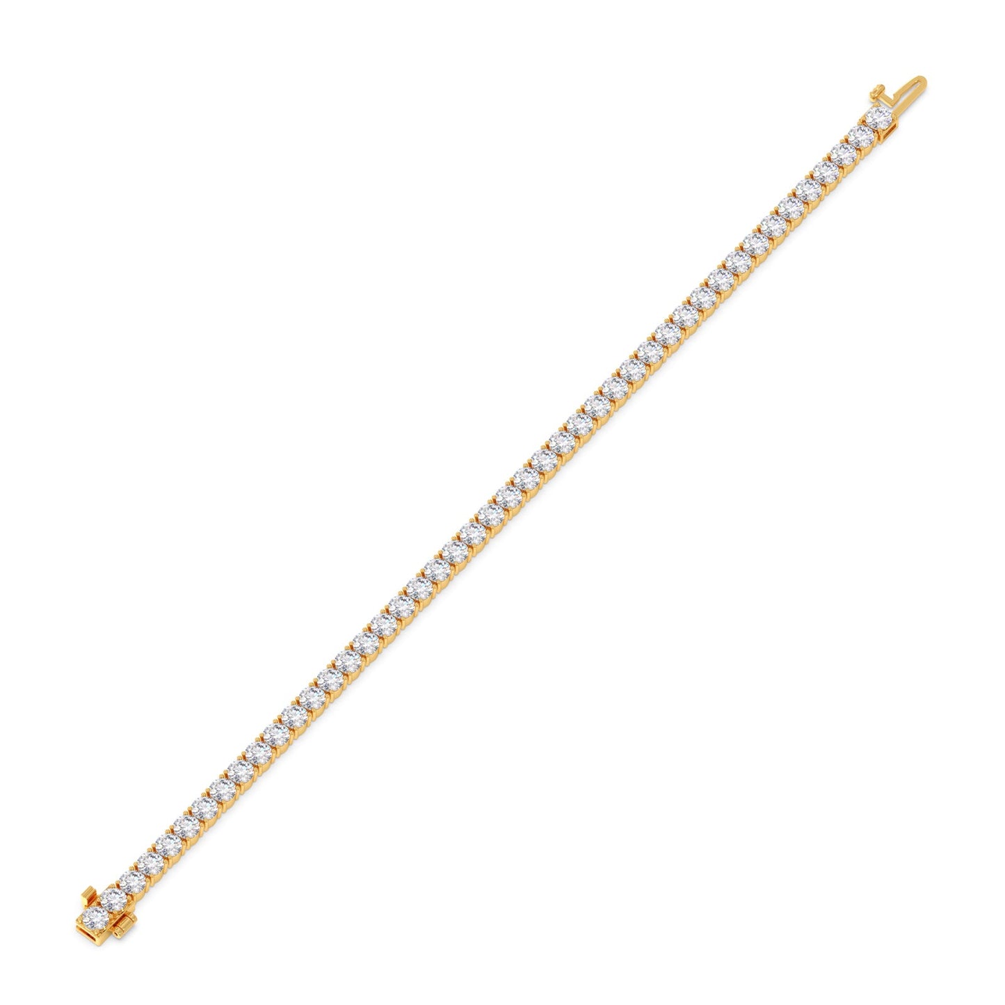 9.01 ct Elevated Round Diamond Tennis Bracelet