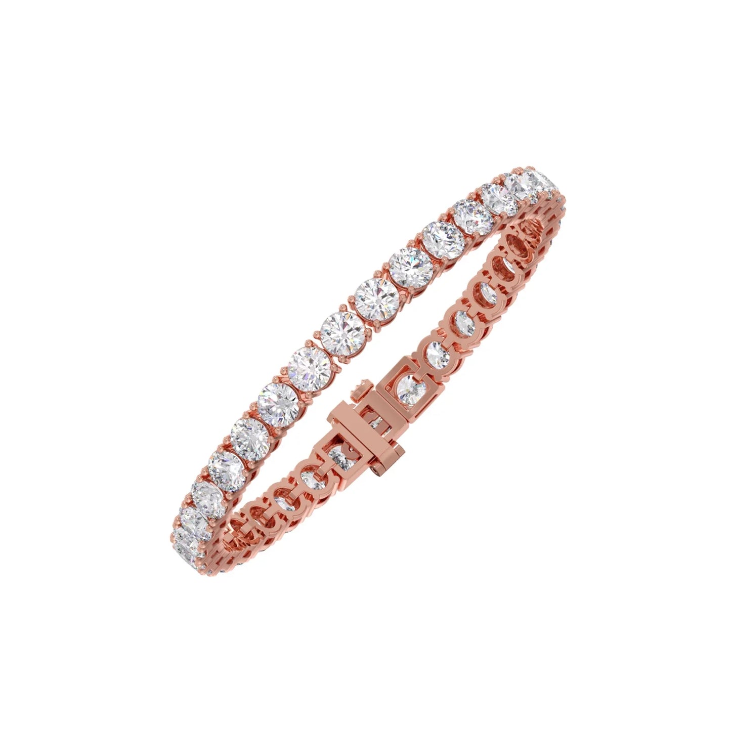 10.92 ct Luminous Round Diamond Tennis Bracelets