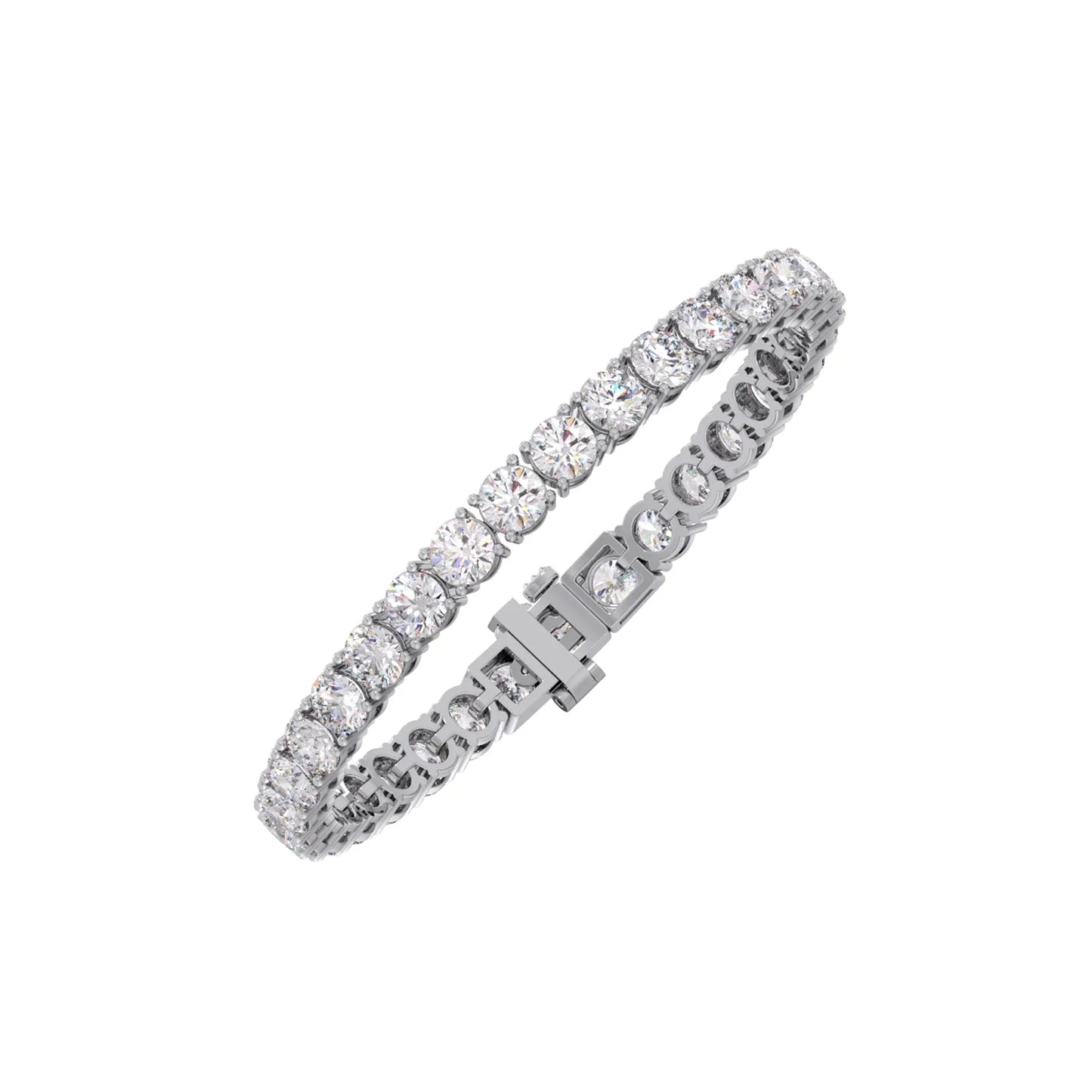 10.92 ct Luminous Round Diamond Tennis Bracelets