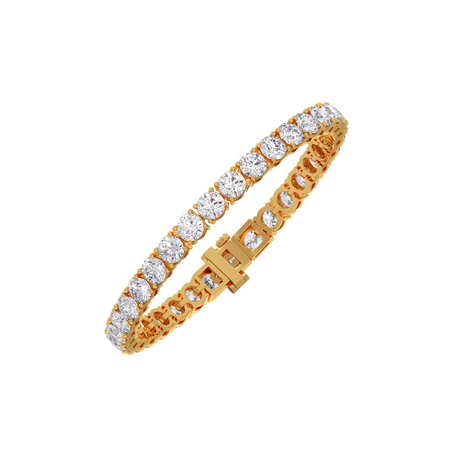 10.92 ct Luminous Round Diamond Tennis Bracelets