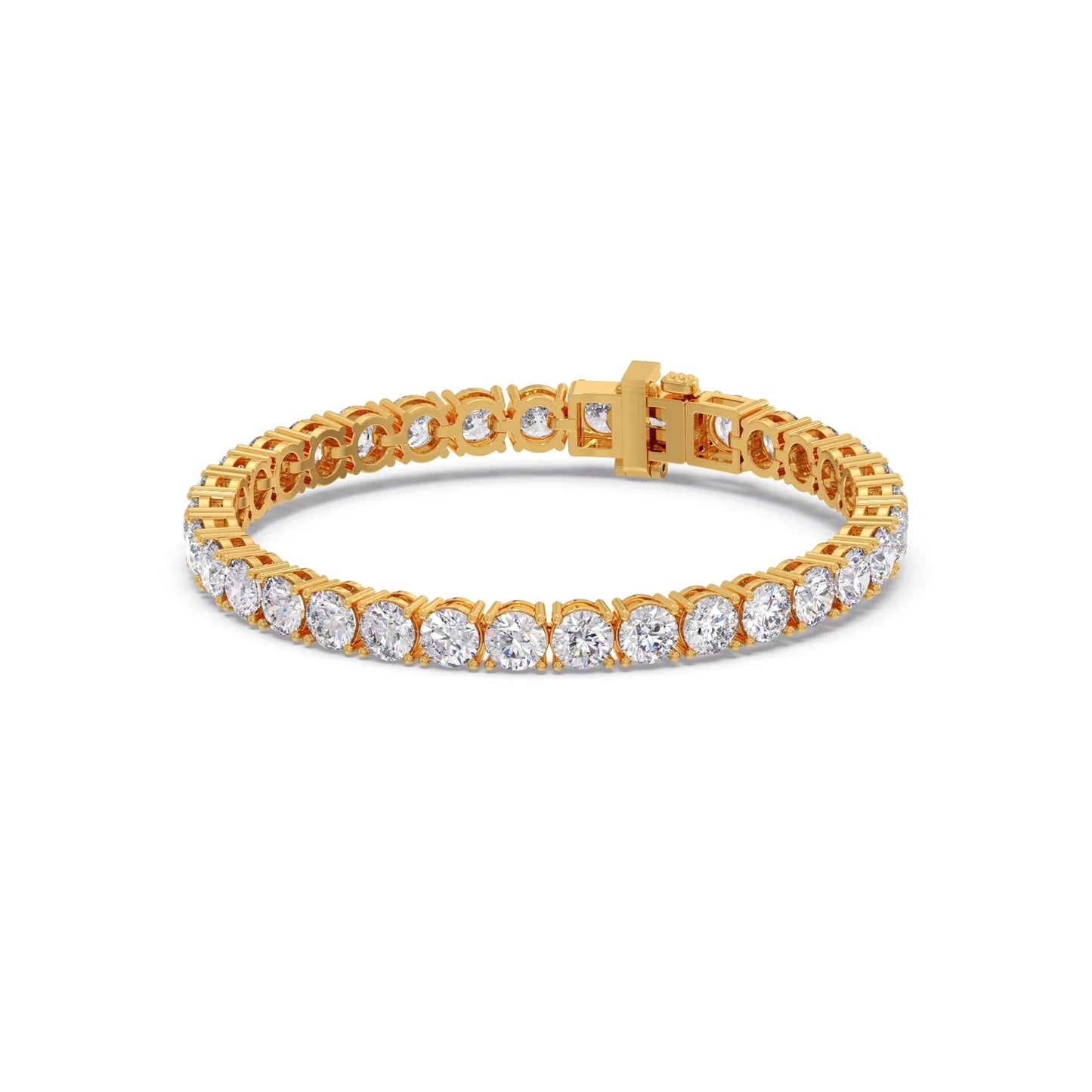 10.92 ct Luminous Round Diamond Tennis Bracelets