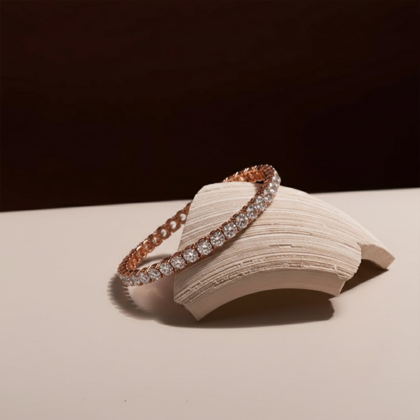 10.92 ct Luminous Round Diamond Tennis Bracelets