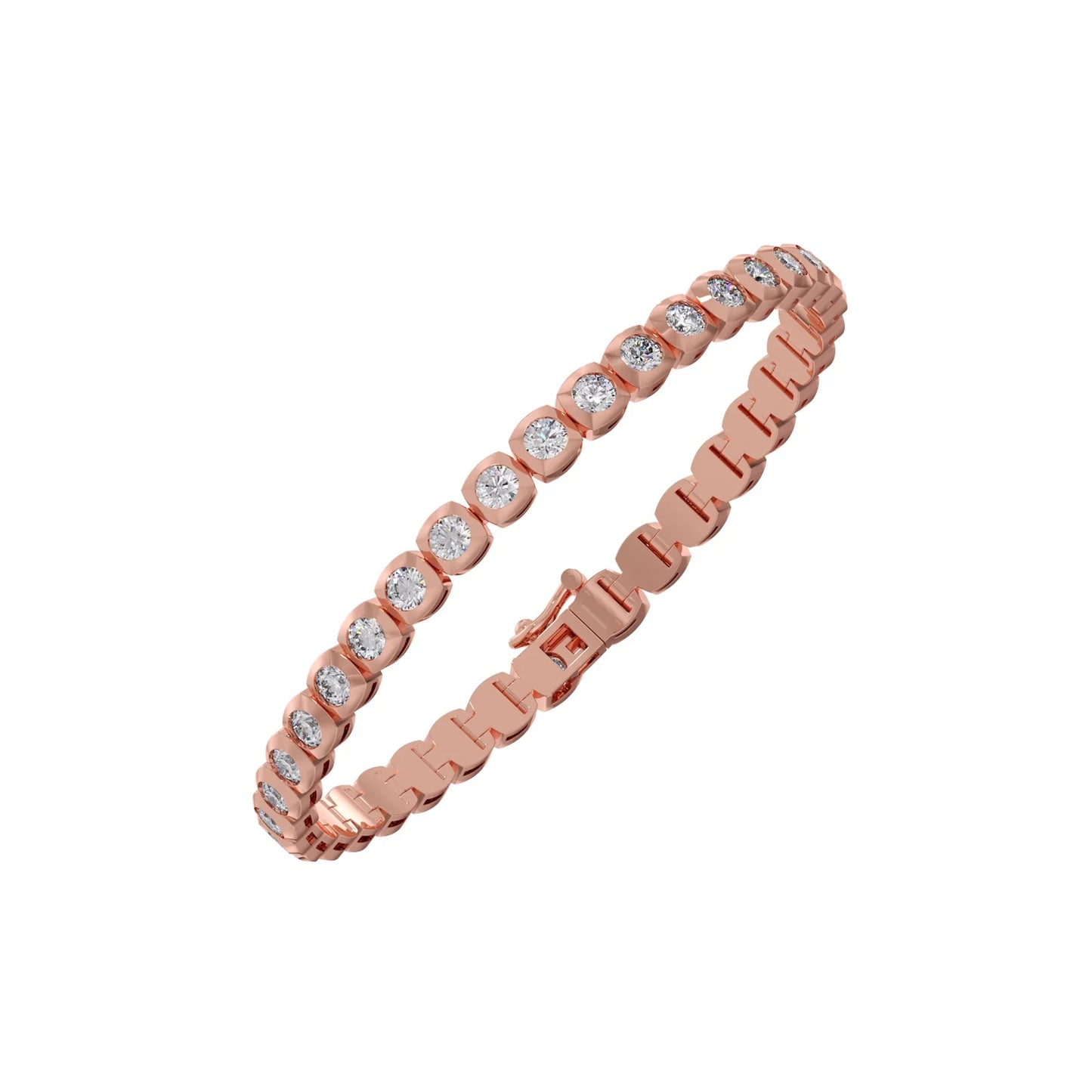 5.59 ct Delicate Round Diamond Tennis Bracelet