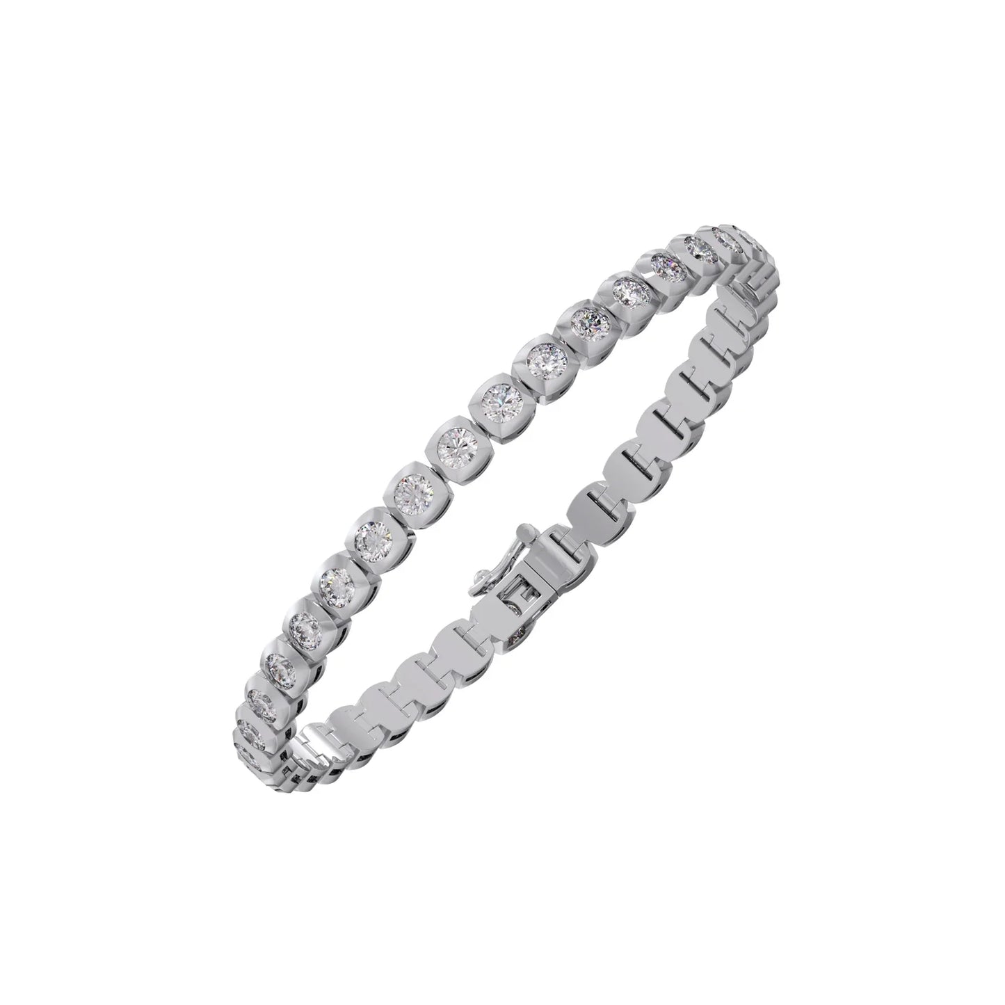 5.59 ct Delicate Round Diamond Tennis Bracelet