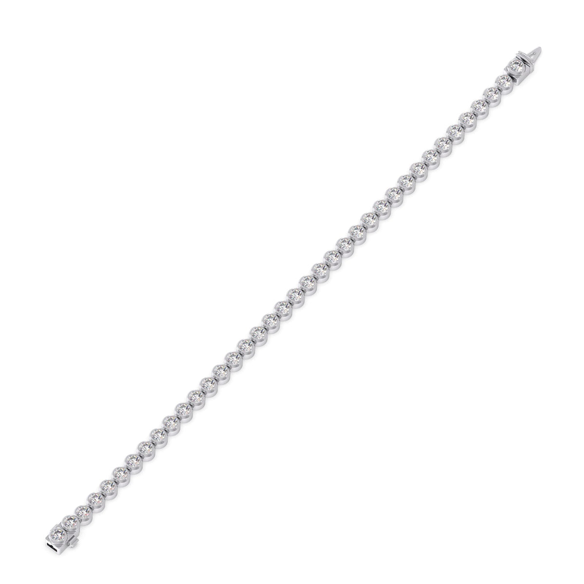 6.25 ct Bezel Round Diamond Tennis Bracelet