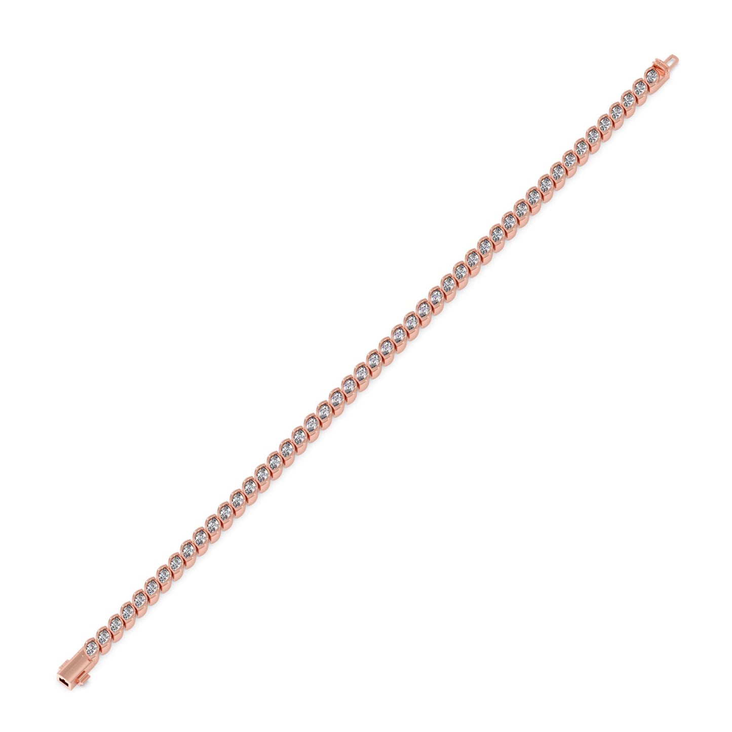3.33 ct Bezel Marquise Diamond Tennis Bracelet
