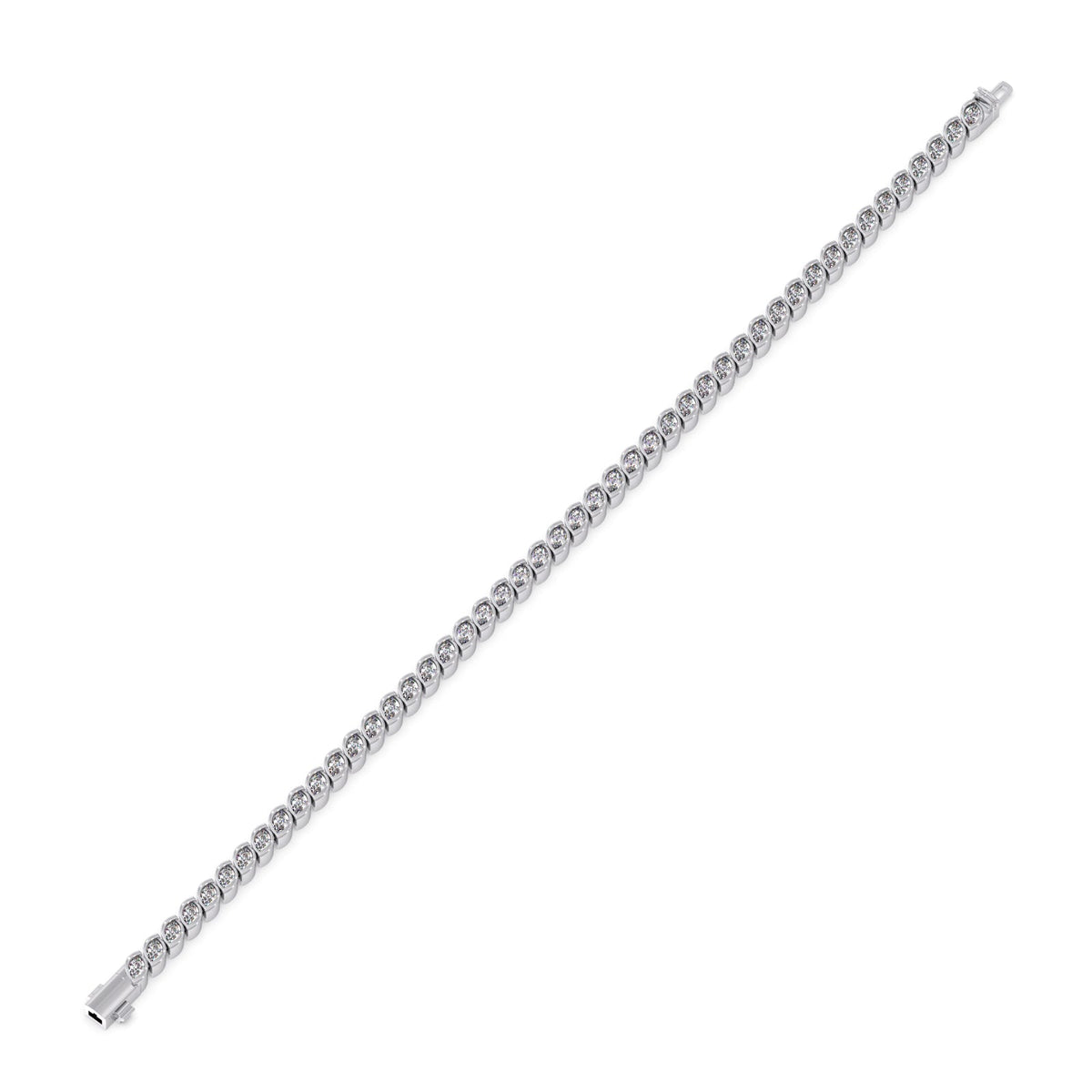 3.33 ct Bezel Marquise Diamond Tennis Bracelet