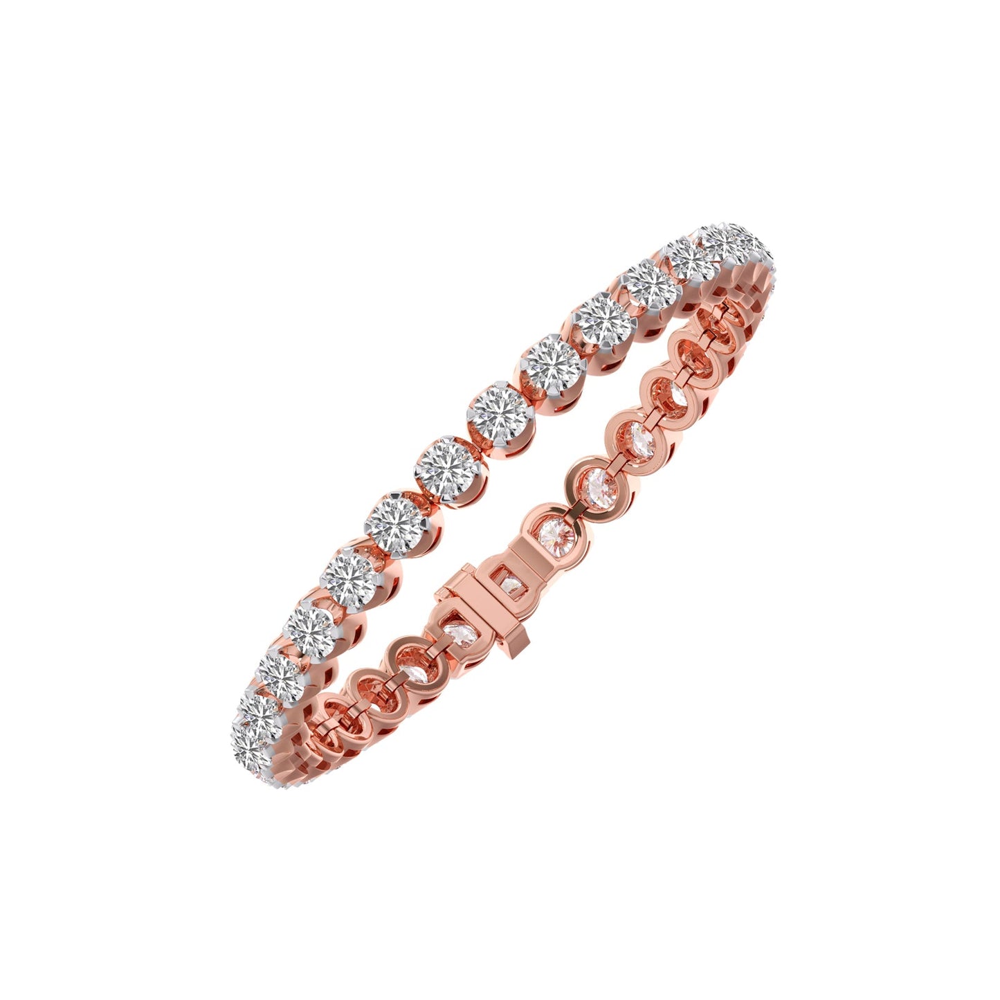 8.17 ct Lustre Round Diamond Tennis Bracelet