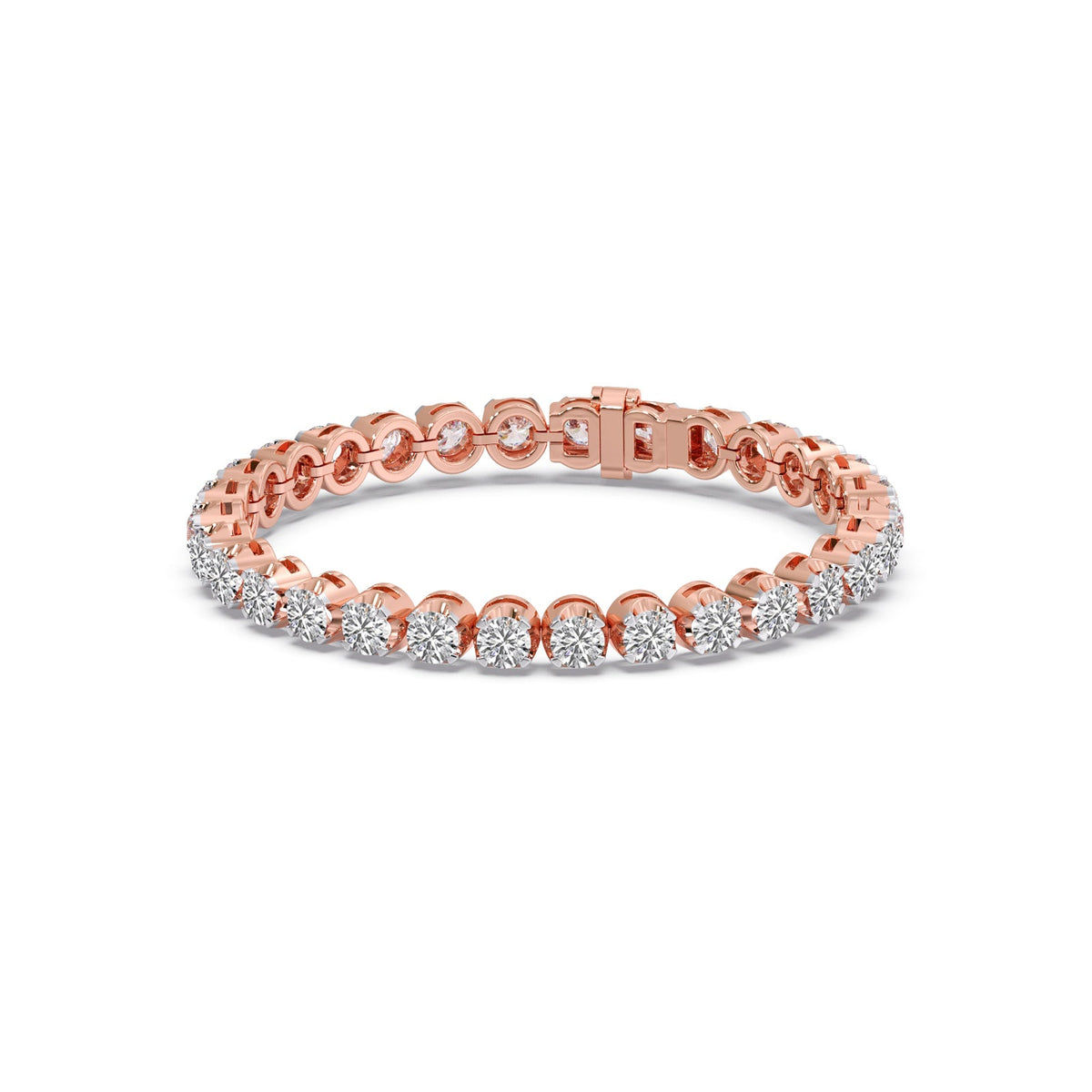 8.17 ct Lustre Round Diamond Tennis Bracelet