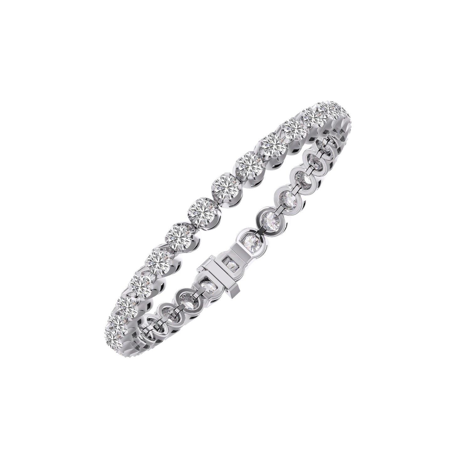 8.17 ct Lustre Round Diamond Tennis Bracelet