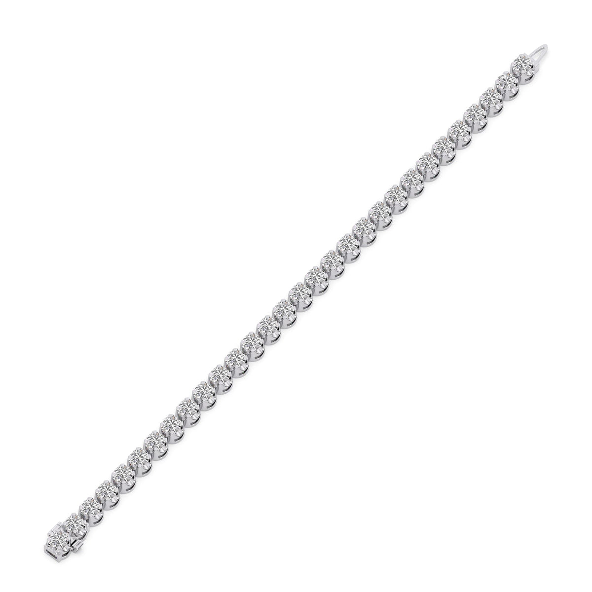 8.17 ct Lustre Round Diamond Tennis Bracelet