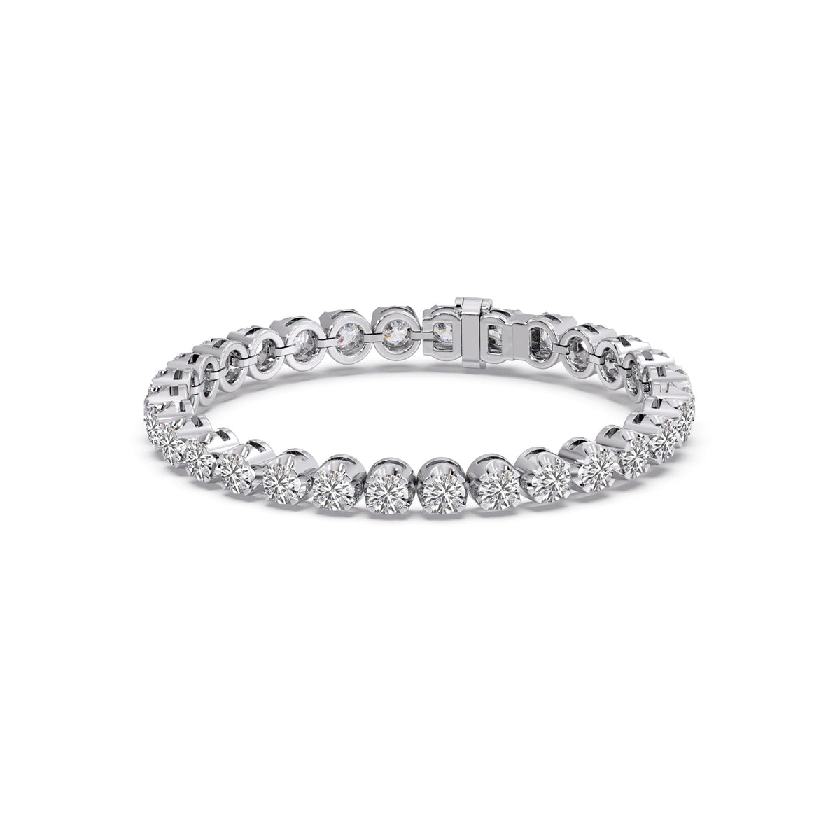 8.17 ct Lustre Round Diamond Tennis Bracelet