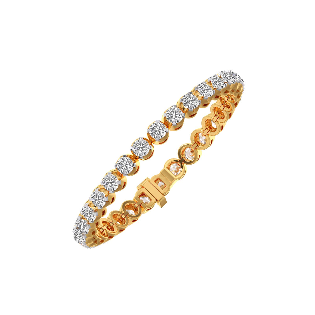 8.17 ct Lustre Round Diamond Tennis Bracelet