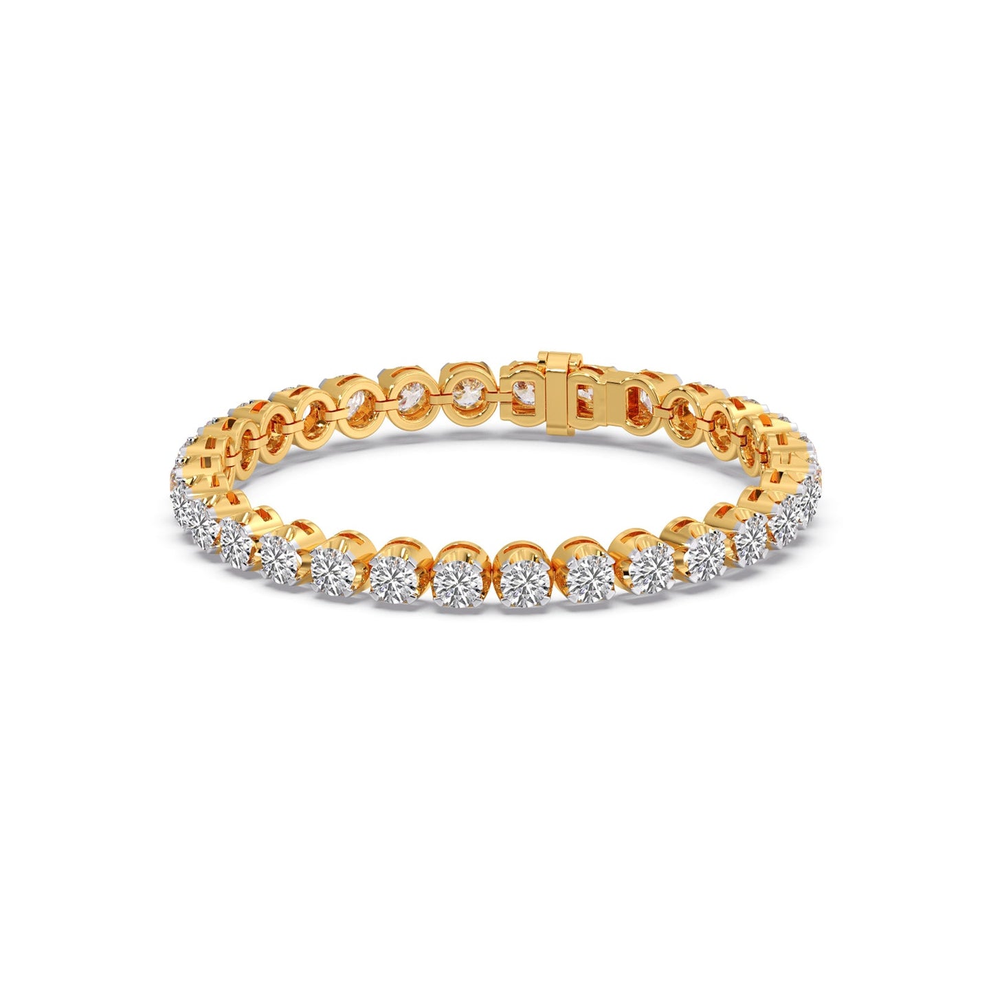 8.17 ct Lustre Round Diamond Tennis Bracelet