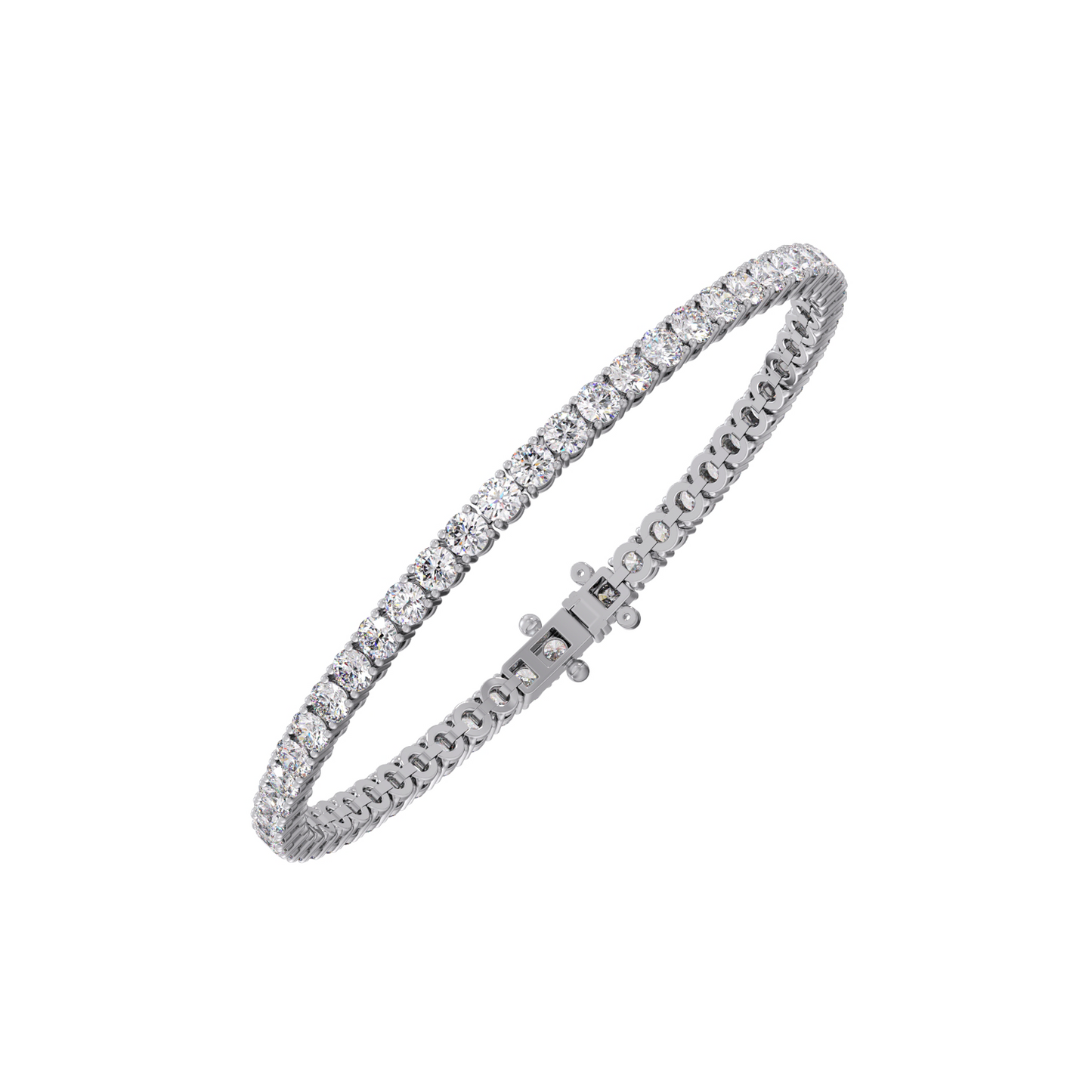 5.23 ct Gleaming Round Diamond Tennis Bracelet