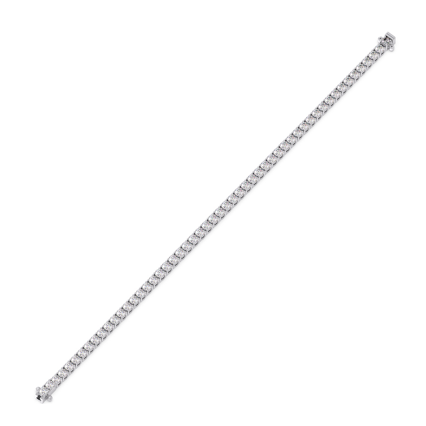 5.23 ct Gleaming Round Diamond Tennis Bracelet