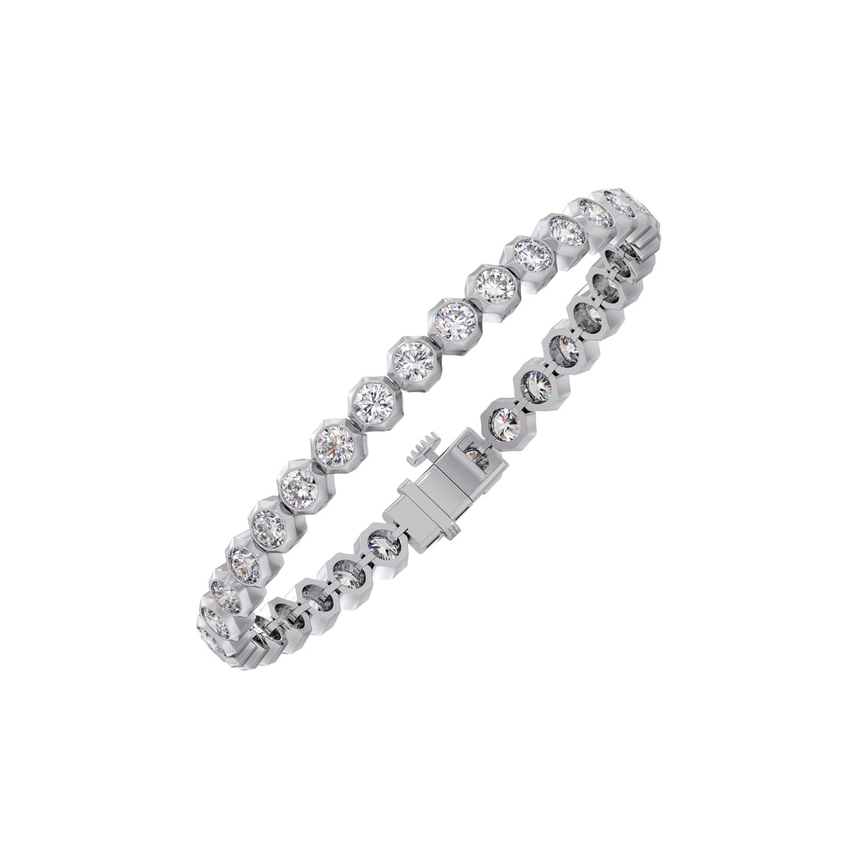 8.92 ct Lucent Round Diamond Tennis Bracelet