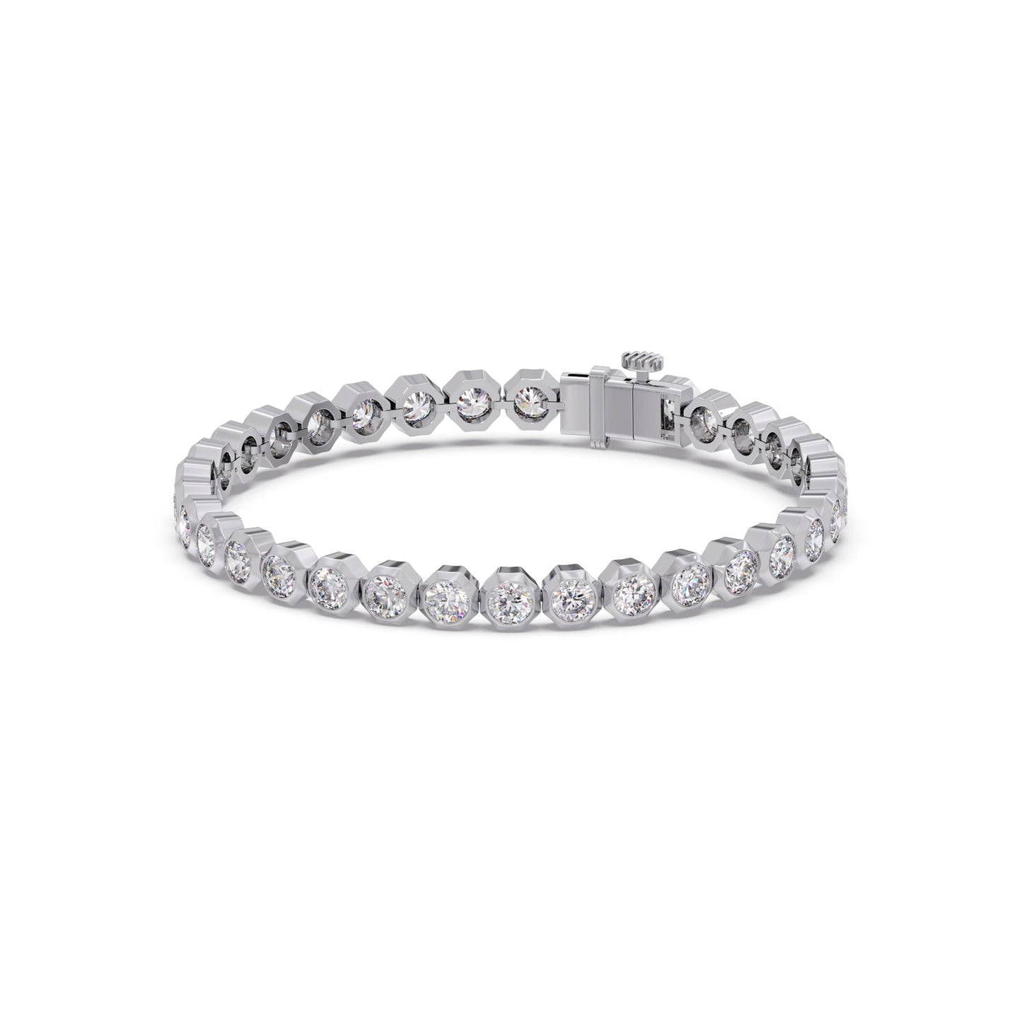 8.92 ct Lucent Round Diamond Tennis Bracelet