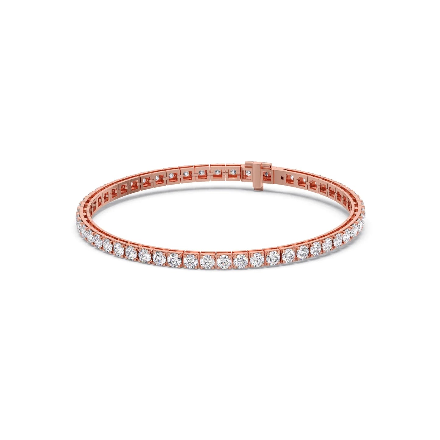 5.4 ct Prismatic Round Diamond Tennis Bracelet