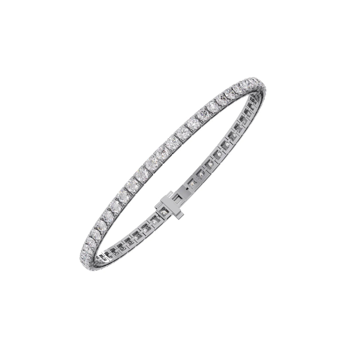 5.4 ct Prismatic Round Diamond Tennis Bracelet