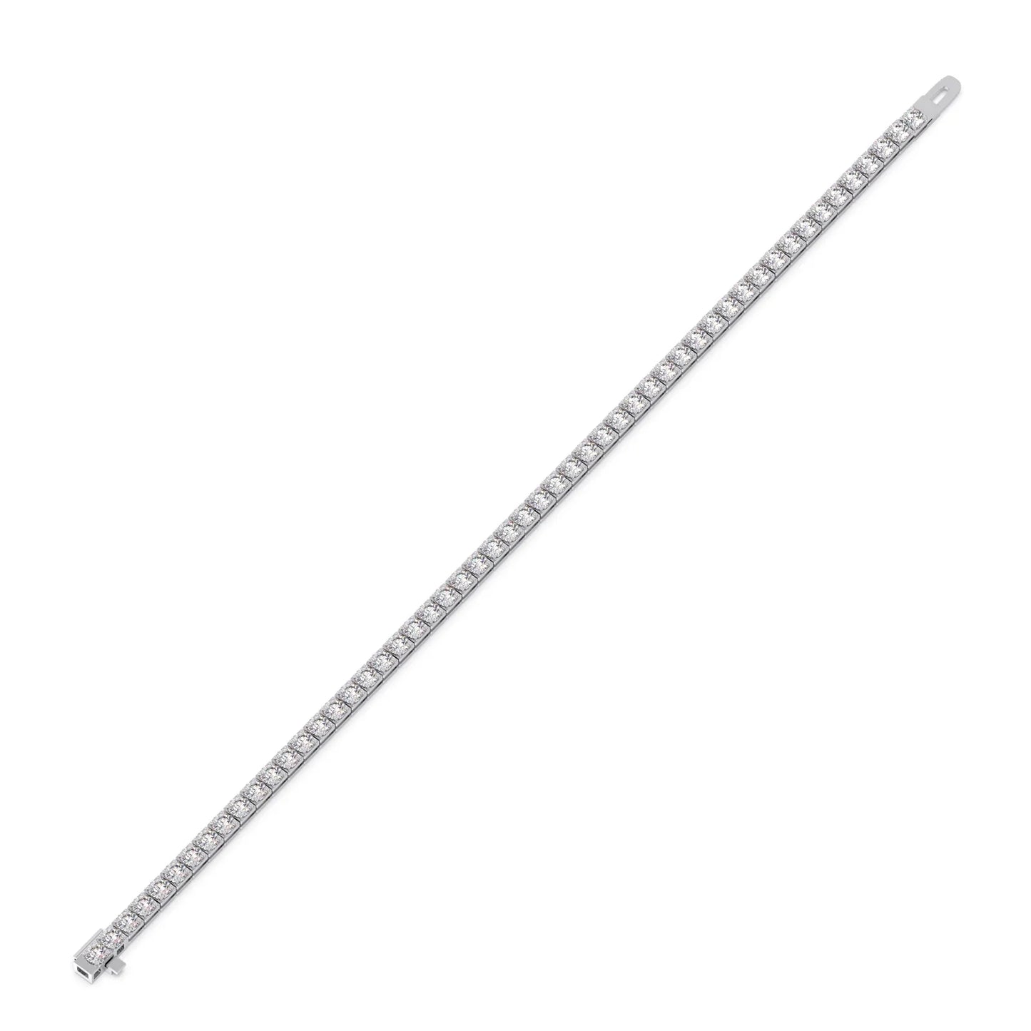 5.4 ct Prismatic Round Diamond Tennis Bracelet