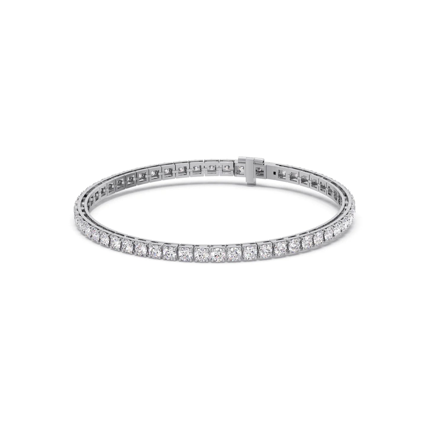 5.4 ct Prismatic Round Diamond Tennis Bracelet