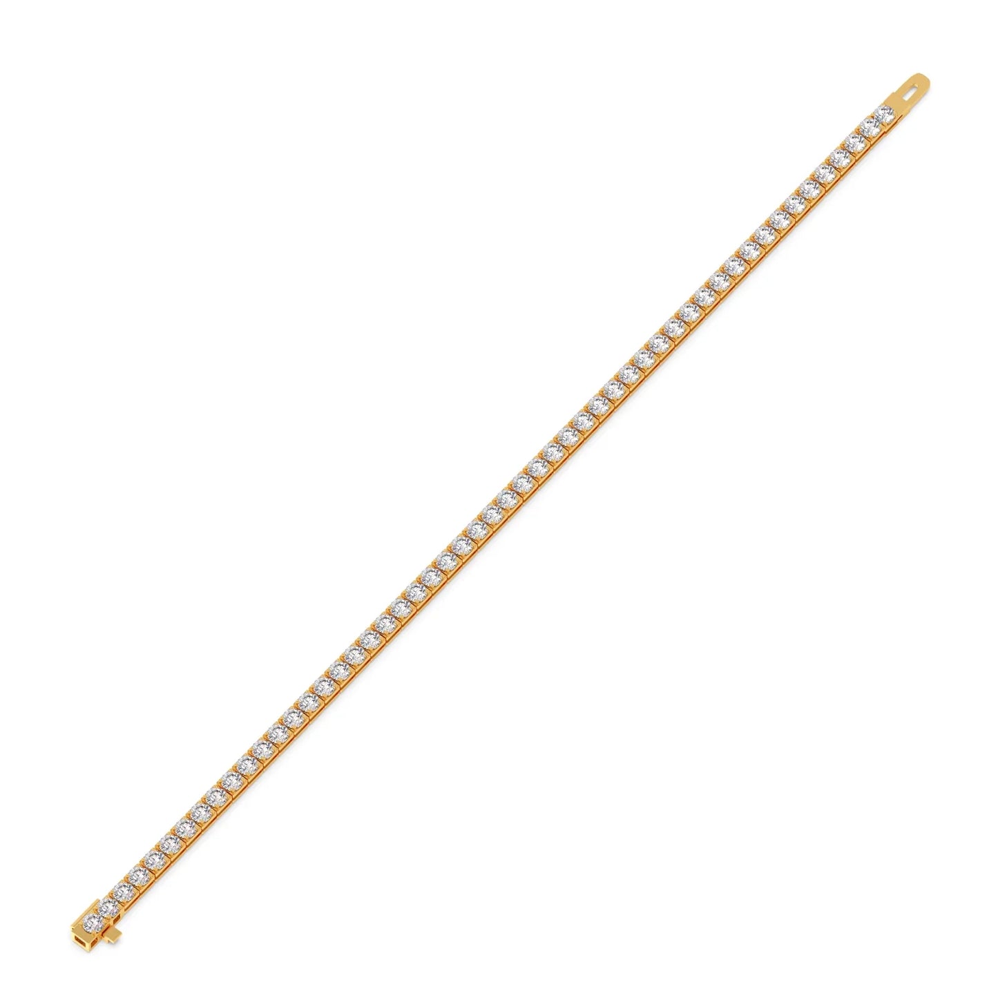 5.4 ct Prismatic Round Diamond Tennis Bracelet