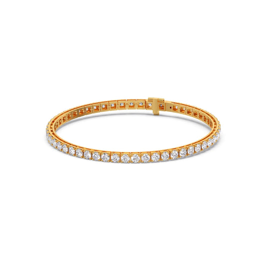 5.4 ct Prismatic Round Diamond Tennis Bracelet