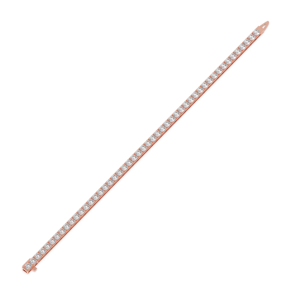 6.86 ct Heirloom Round Diamond Tennis Bracelet