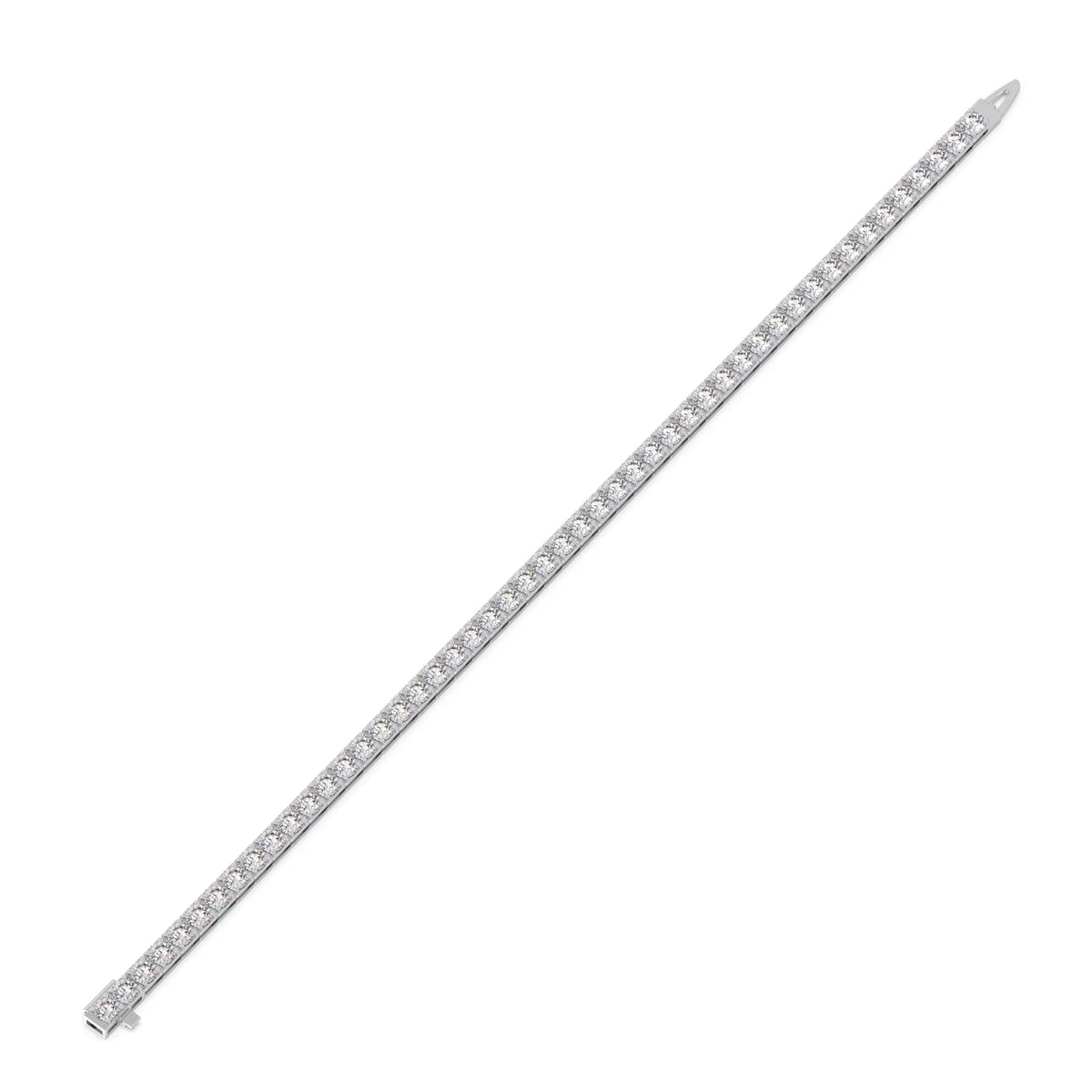 6.86 ct Heirloom Round Diamond Tennis Bracelet