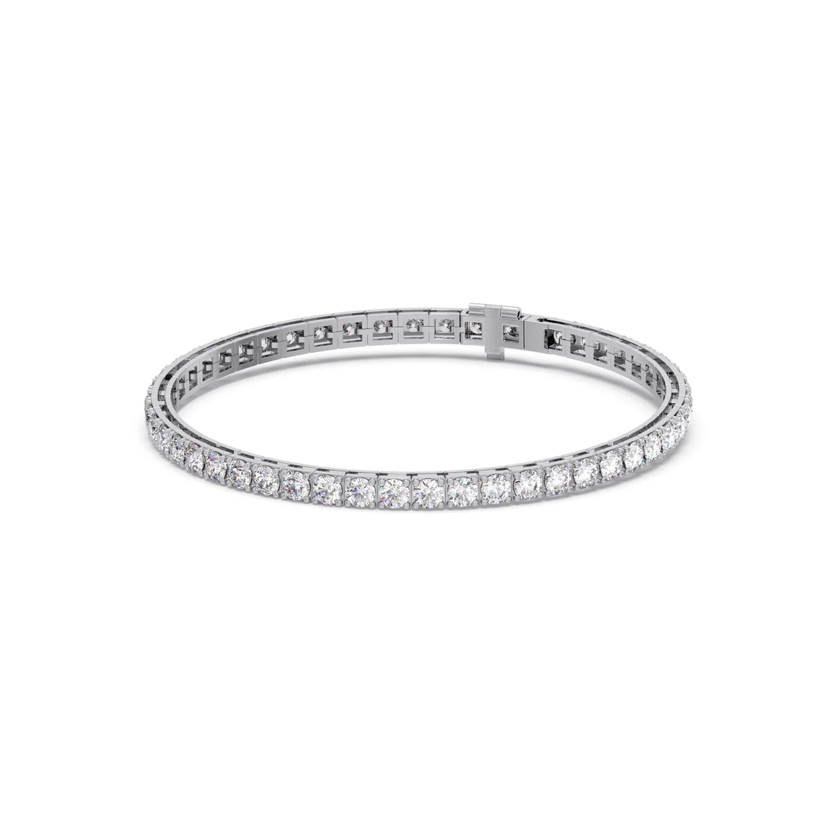 6.86 ct Heirloom Round Diamond Tennis Bracelet