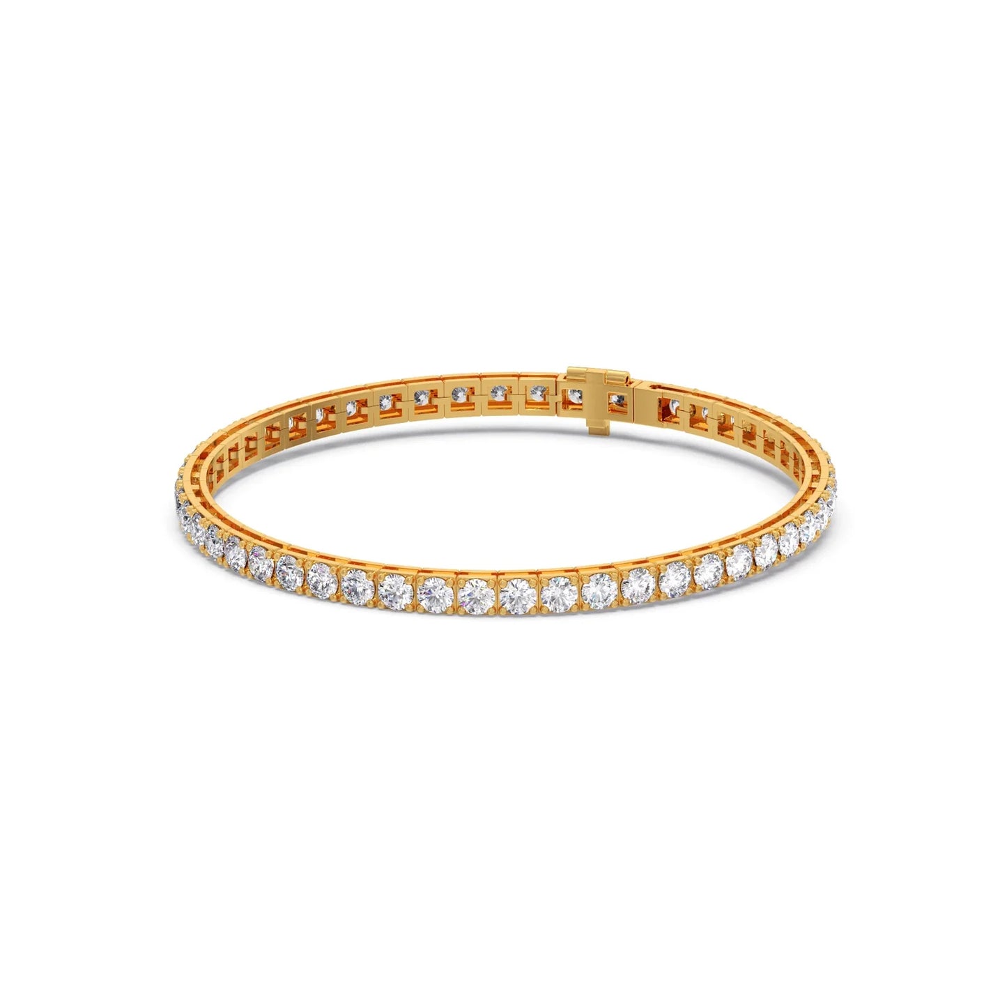 6.86 ct Heirloom Round Diamond Tennis Bracelet