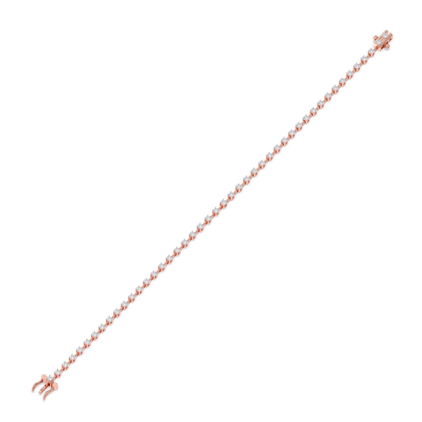 1 ct Minimalist Round Diamond Tennis Bracelet