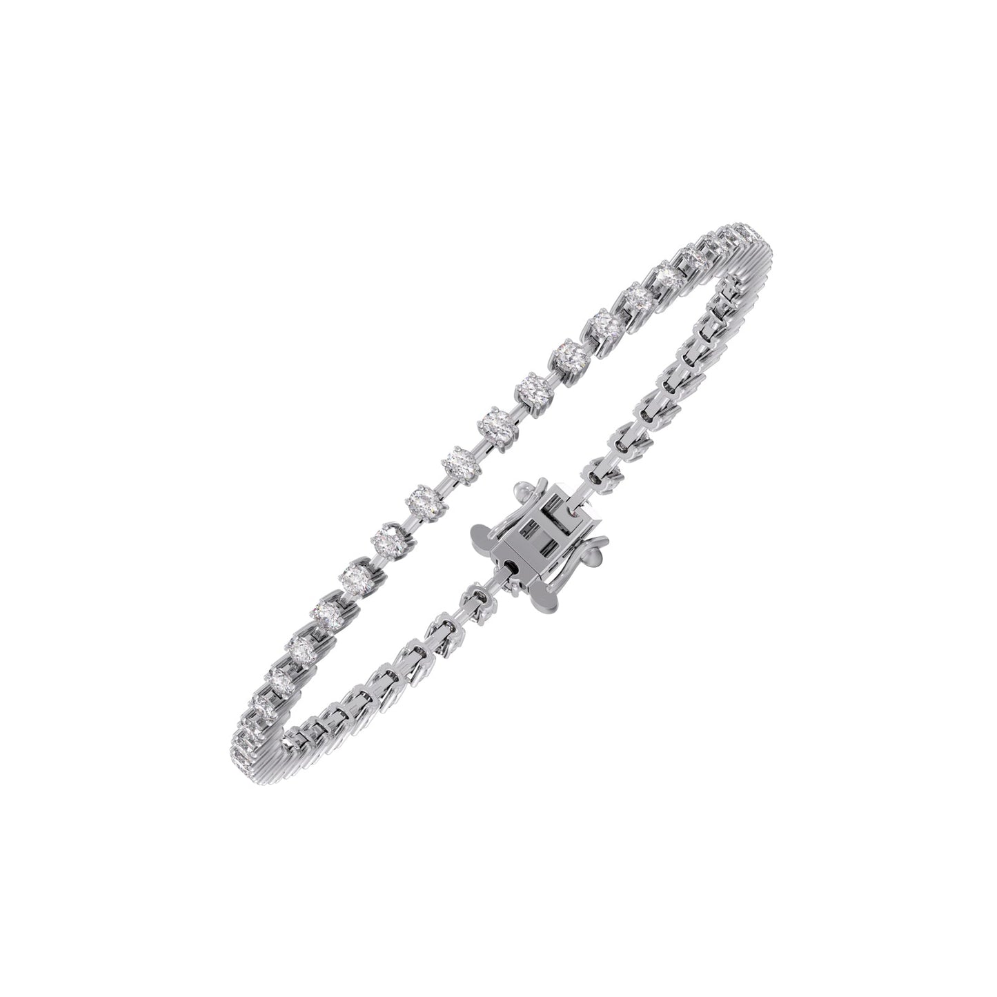 1 ct Minimalist Round Diamond Tennis Bracelet
