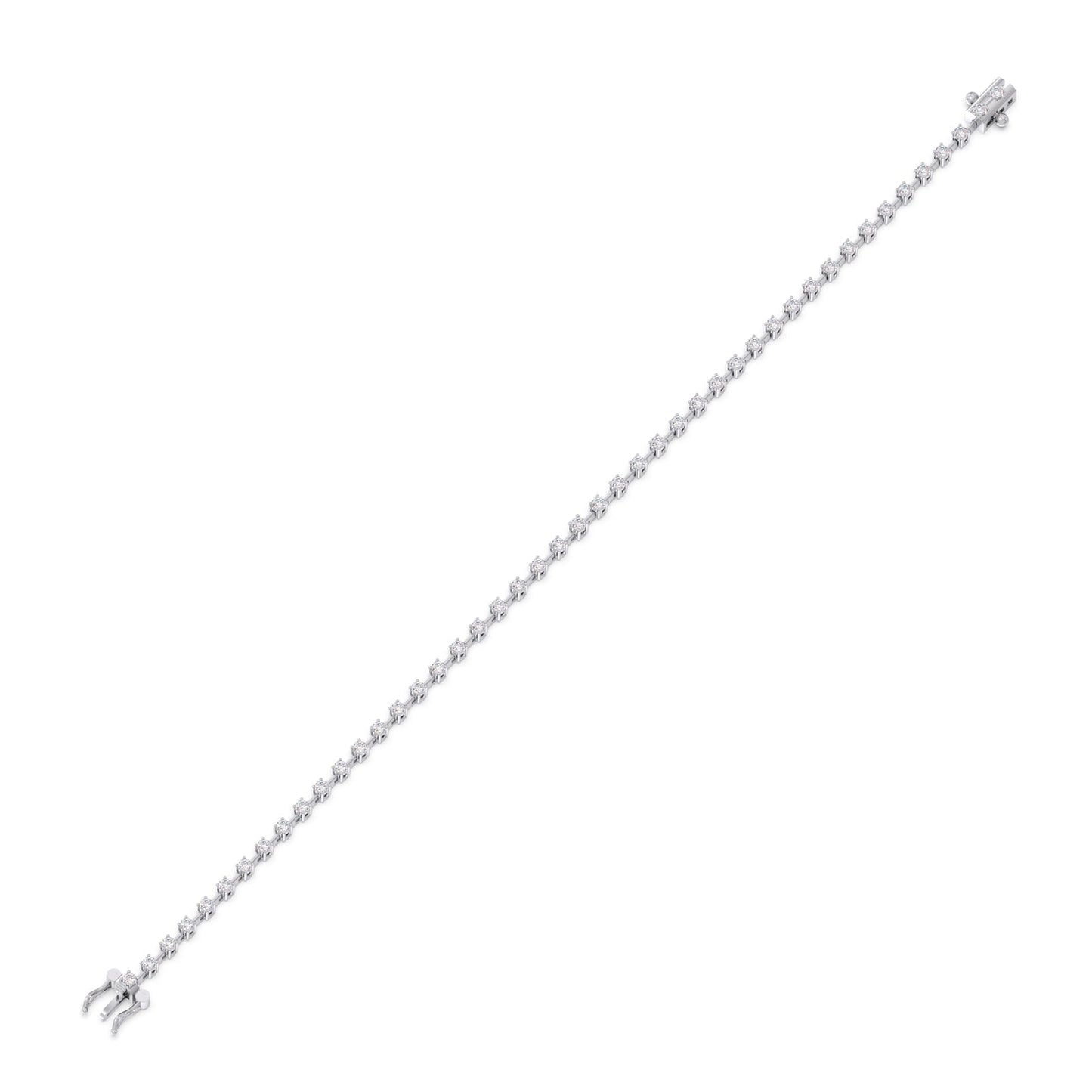 1 ct Minimalist Round Diamond Tennis Bracelet
